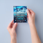 Cadeau voor mijn man wolf, verjaardagscadeau voor  flyer (Hand)