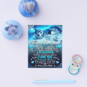 Cadeau voor mijn man wolf, verjaardagscadeau voor  flyer (Enkel)