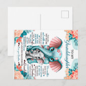 Cadeau voor mijn olifantdochter, verjaardag dochte briefkaart (Voorkant / Achterkant)