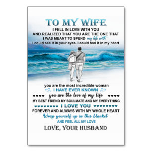 Cadeau voor mijn vrouw aan het strand, verjaardags kaart