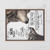 Cadeau Voor Mijn Zoon, Moeder En Zoon, Liebesbrief Briefkaart (Voorkant)