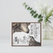 Cadeau voor mijn zoon, moeder en zoon, liefdesbrie briefkaart (Staand voorkant)