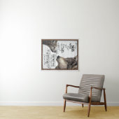 Cadeau voor mijn zoon, moeder en zoon, liefdesbrie wandkleed (In Situ (horizontaal))