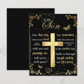 Cadeau voor mijn zoon, Vlinderliefhebber, Bloemrij Kaart (Voorkant / Achterkant)