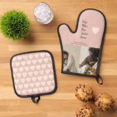 Cadeau voor moeder, baas, leraar of vrouw - ovenwant & pannenlap set (Top down)