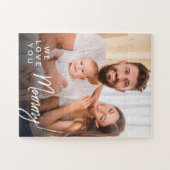 Cadeau voor moeder Idee Gepersonaliseerde mama fot Legpuzzel (Horizontaal)