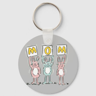 Cadeau voor Moeder Leuke Konijnen Ontwerp Sleutelh Sleutelhanger