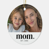 Cadeau voor Moeder met Foto Keramisch Ornament (Links)