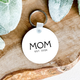 Cadeau voor Moeder Oprichtingsjaar Nieuwe Moeder Sleutelhanger
