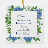 Cadeau voor moeder van de bruid van bruid keramisch ornament (Voorkant)
