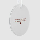 Cadeau voor moeder van de bruid van de bruidegom, ornament (voorkant)