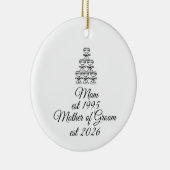 Cadeau voor moeder van de bruidegom, Persoonlijk c Keramisch Ornament (Rechts)
