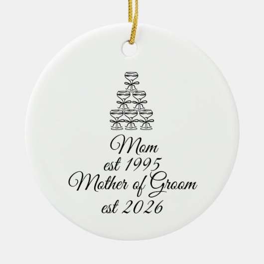 Cadeau voor moeder van de bruidegom, Persoonlijk c Keramisch Ornament (Voorkant)