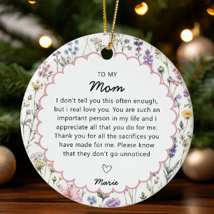 Cadeau voor Moederdag Keramisch Ornament