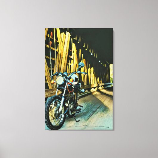 cadeau voor  motorfietsen canvas afdruk (Voorkant)