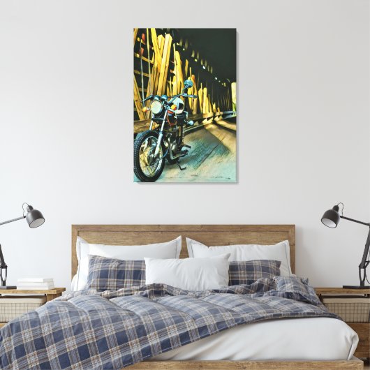 cadeau voor  motorfietsen canvas afdruk (Insitu (Slaapkamer))