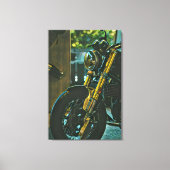 cadeau voor motorfietsen met retro motor canvas afdruk (Voorkant)