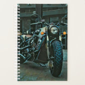 cadeau voor motorfietsen met retro motor planner (Voorkant)