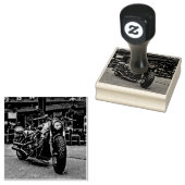 cadeau voor motorfietsen met retro motor rubberstempel (Gestempeld)
