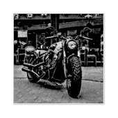 cadeau voor motorfietsen met retro motor rubberstempel (Afrduk)