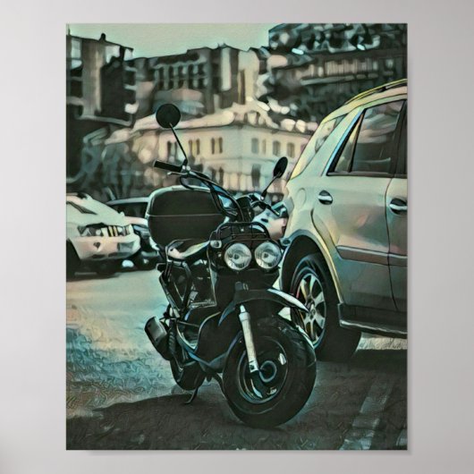 cadeau voor  motorfietsen poster (Voorkant)