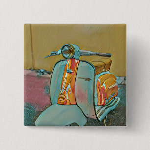 Cadeau voor motorrijder vierkante button 5,1 cm