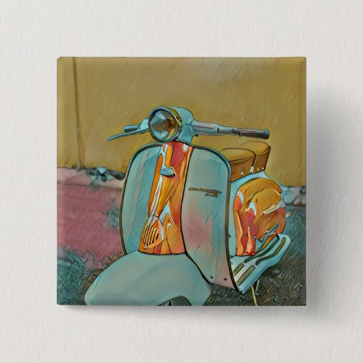 Cadeau voor motorrijder vierkante button 5,1 cm (Voorkant)