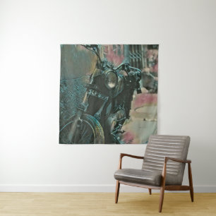 Cadeau voor motorrijders wandkleed