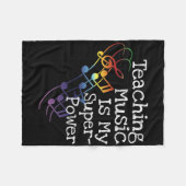 Cadeau voor muziekleraar fleece deken (Voorkant (Horizontaal))