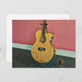 Cadeau voor muzikant gitarist briefkaart (Voorkant / Achterkant)
