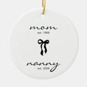 Cadeau voor Nanny met strik ornament (Voorkant)
