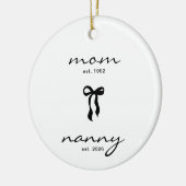 Cadeau voor Nanny met strik ornament (Links)
