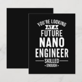 Cadeau voor NANO ingenieur Save The Date (Voorkant / Achterkant)