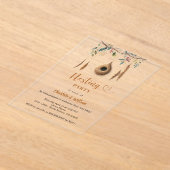 Cadeau voor nestelende vogels boho baby shower acryl uitnodigingen (Laagn)