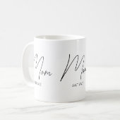 Cadeau voor nieuwe moeder koffiemok (Voorkant links)