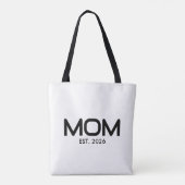 Cadeau voor nieuwe moeder opgericht tote bag (Achterkant)