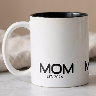 Cadeau voor nieuwe moeder tweekleurige koffiemok