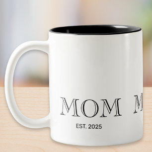Cadeau voor nieuwe moeder tweekleurige koffiemok