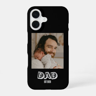 Cadeau voor nieuwe vader met foto van papa iPhone 16 hoesje