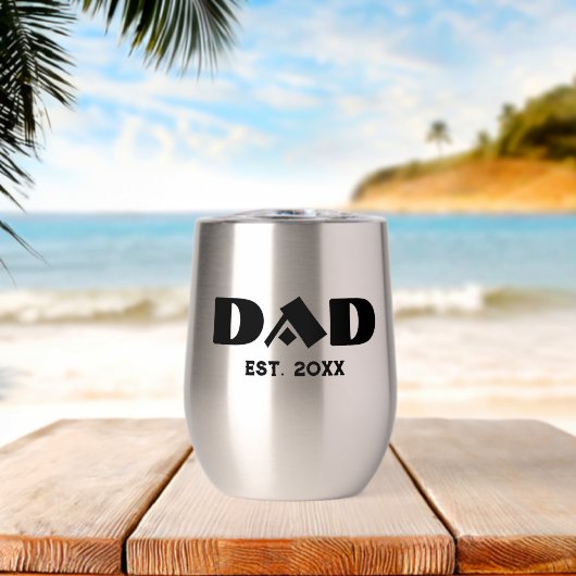 Cadeau voor Nieuwe Vader Vader Gevestigd (Strand (Gedraaid)  )