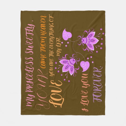 CADEAU VOOR NIEUWJAAR, VERJAARDAG, VALENTIJN, BRUI FLEECE DEKEN (Voorkant)