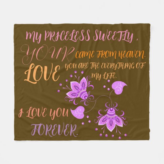 CADEAU VOOR NIEUWJAAR, VERJAARDAG, VALENTIJN, BRUI FLEECE DEKEN (Voorkant (Horizontaal))