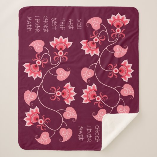 CADEAU VOOR NIEUWJAAR, VERJAARDAG, VALENTIJN, BRUI SHERPA DEKEN (Voorkant)