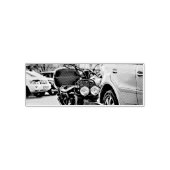Cadeau voor oldtimer motorfiets zelfinktende stempel (Design)
