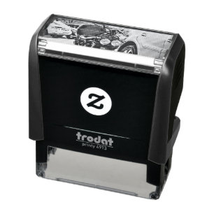 Cadeau voor oldtimer motorfiets zelfinktende stempel