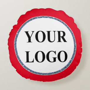 Cadeau voor oma kerst vakantie ADD LOGO Rond Kussen