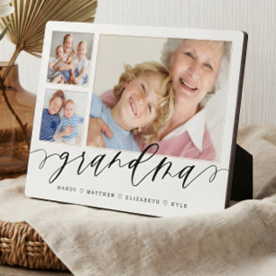 Cadeau voor oma   Kleinkinderen 3 foto collage Fotoplaat