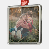 Cadeau voor oma | Kleinkinderen Foto Kerstmis Metalen Ornament (Links)