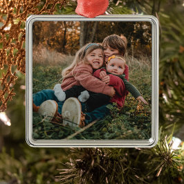 Cadeau voor oma | Kleinkinderen Foto Kerstmis Metalen Ornament