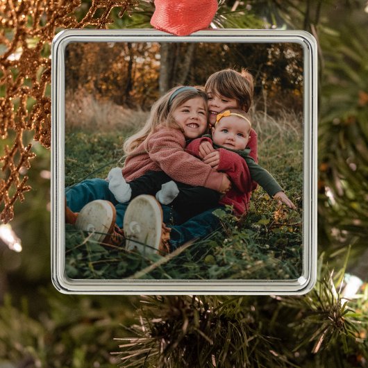 Cadeau voor oma | Kleinkinderen Foto Kerstmis Metalen Ornament